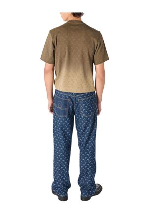 Faded moon crewneck t-shirt organic cotton MARINE SERRE | UTT001ACJER0070BG40